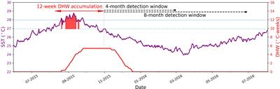 Global coral bleaching event detection from satellite monitoring of extreme heat stress